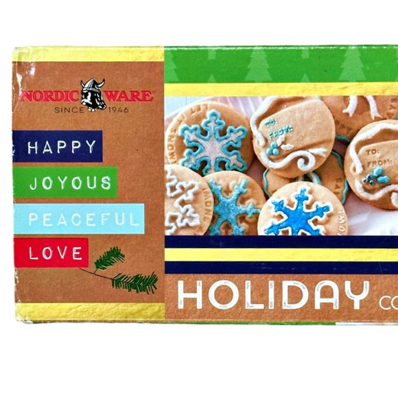 Nordic Ware Christmas Holiday Cookie Stamps 3 Piece Set Wood Handles *** UNUSED - Picture 4 of 8